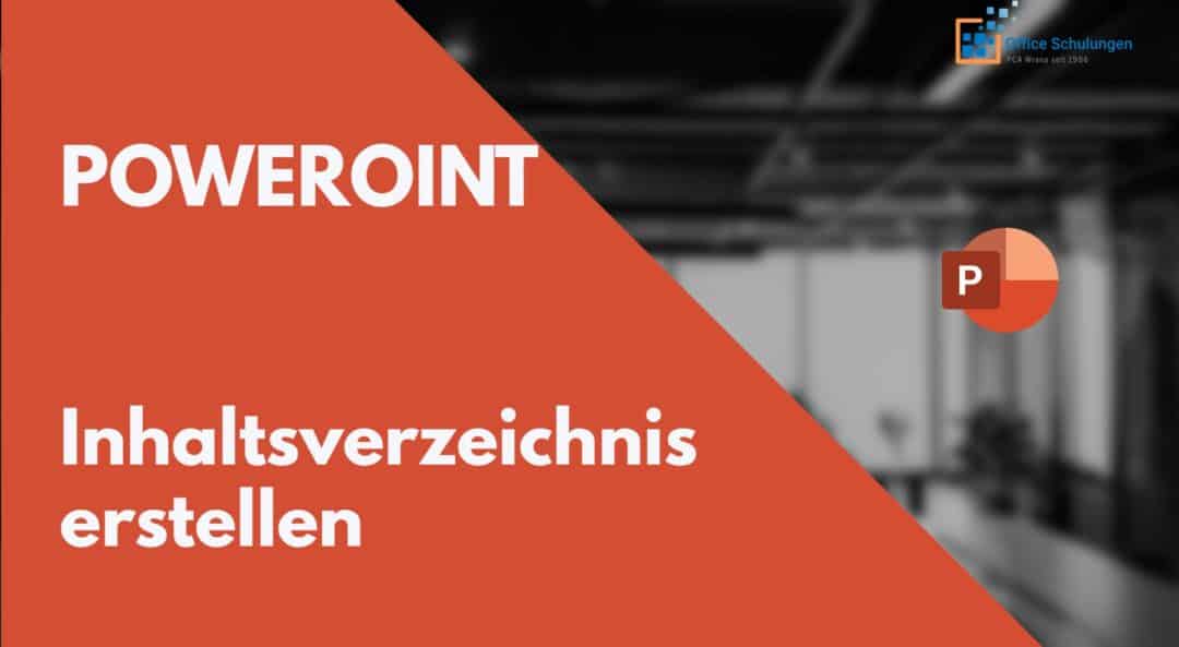 PowerPoint Inhaltsverzeichnis aus Folienüberschriften Seitenzahlen