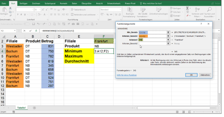 Wenn Funktionen In Excel 2016 Mit Mehreren Bedingungen Erstellen 
